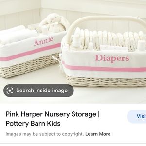 Pottery Barn Kids Harper Stripe Nursery Storage Basket Liners